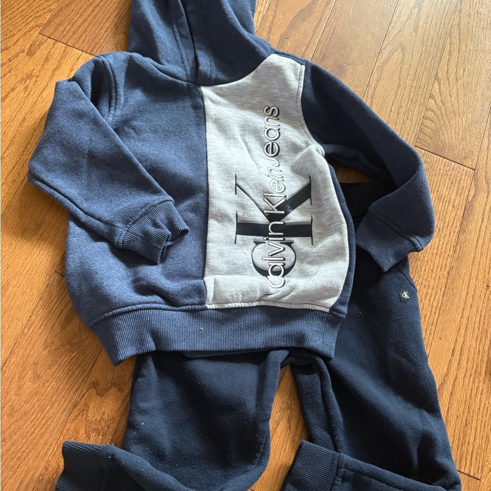 Calvin Klein Jeans Navy and Gray Kids Matching Set